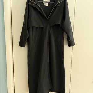 Women’s LL Bean Black Spring Trench Coat Petite Small